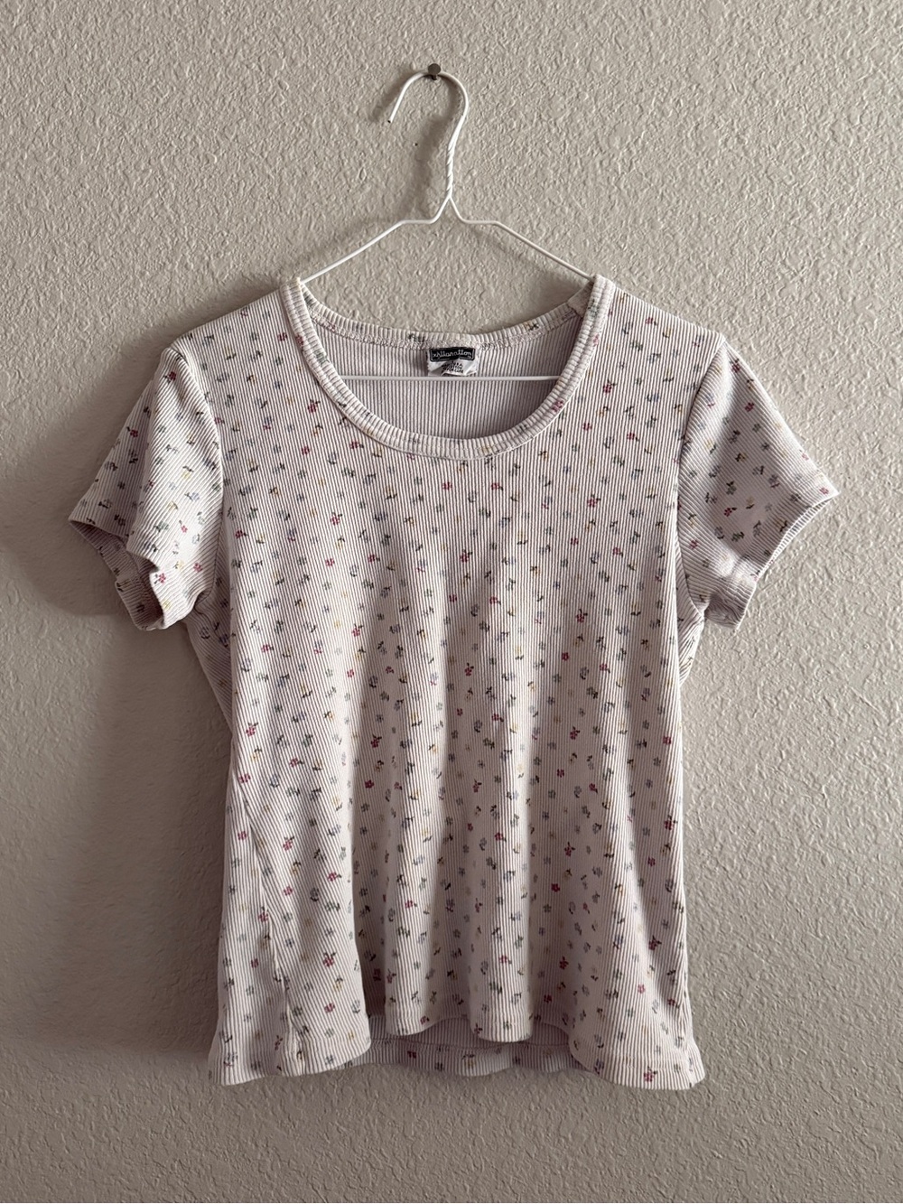 100% Cotton Vintage Floral Ribbed T